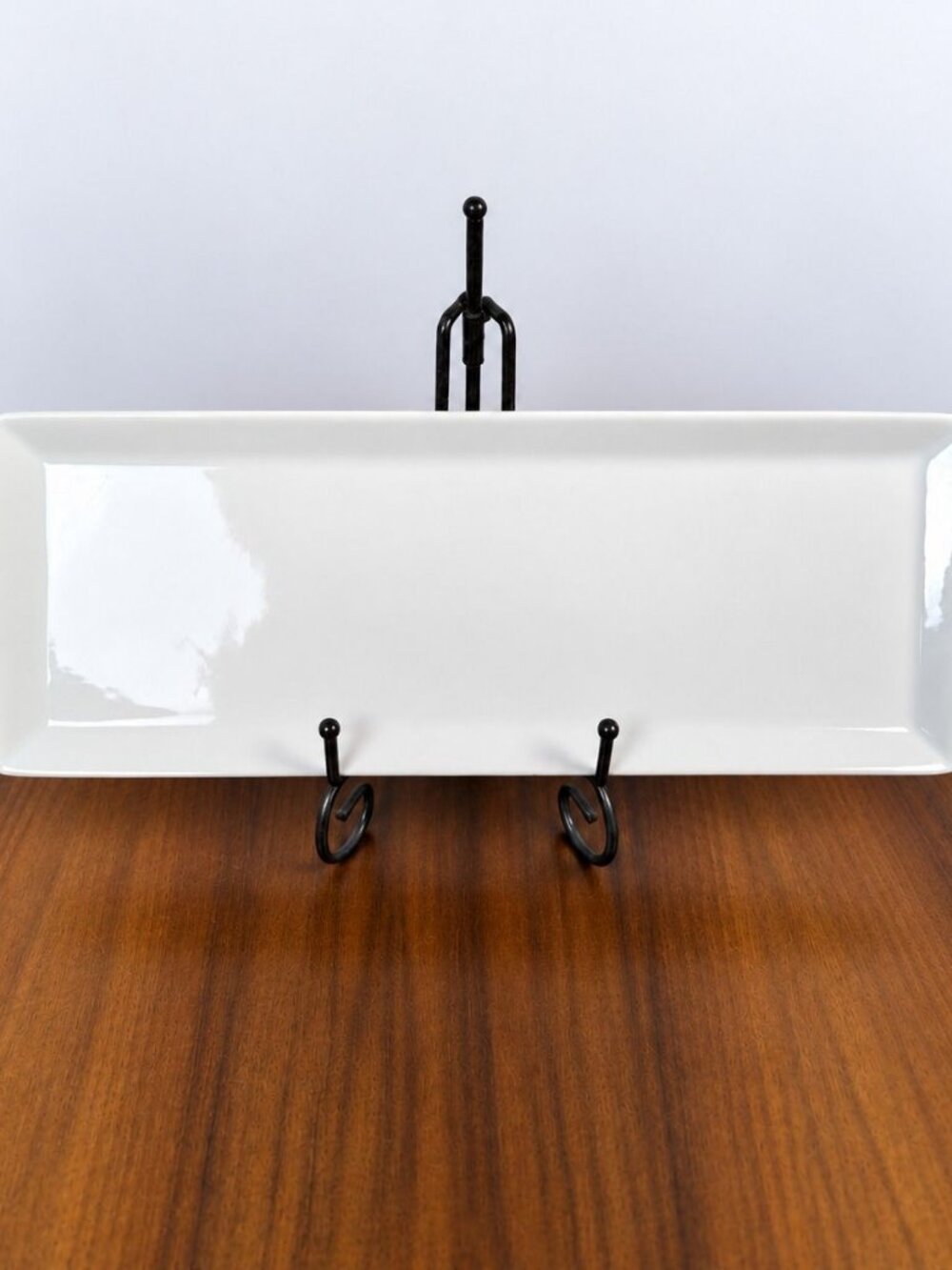 Food Network Whipped Cream White Porcelain Rectangular Serving Platter
